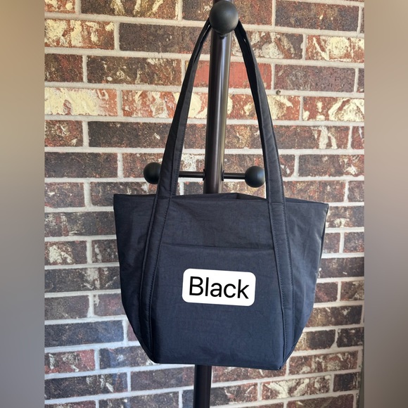 Handmade Water Repellent Nylon Tote Bag Minimalist Shoulder Hobo Purse - Picture 11 of 17